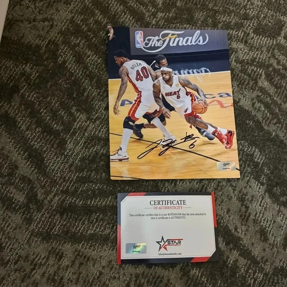 - Lebron James autographed 8x10 photo